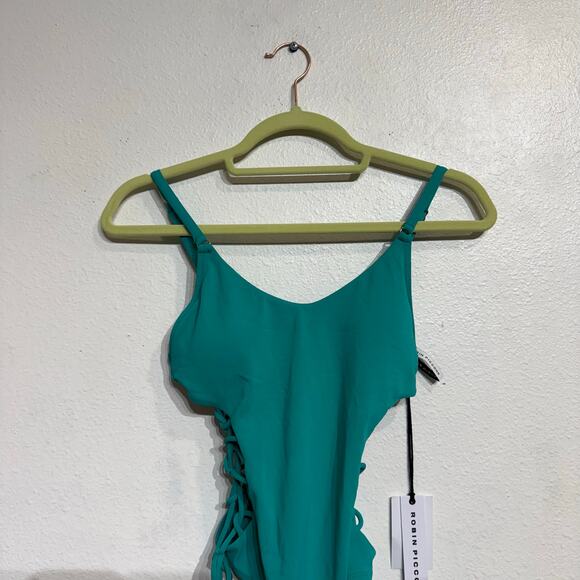 Robin Piccone Iceberg Aubrey Lace Up One Piece Sz 4 NWT - Picture 3 of 13
